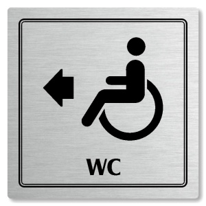 Piktogram WC invalidé vlevo